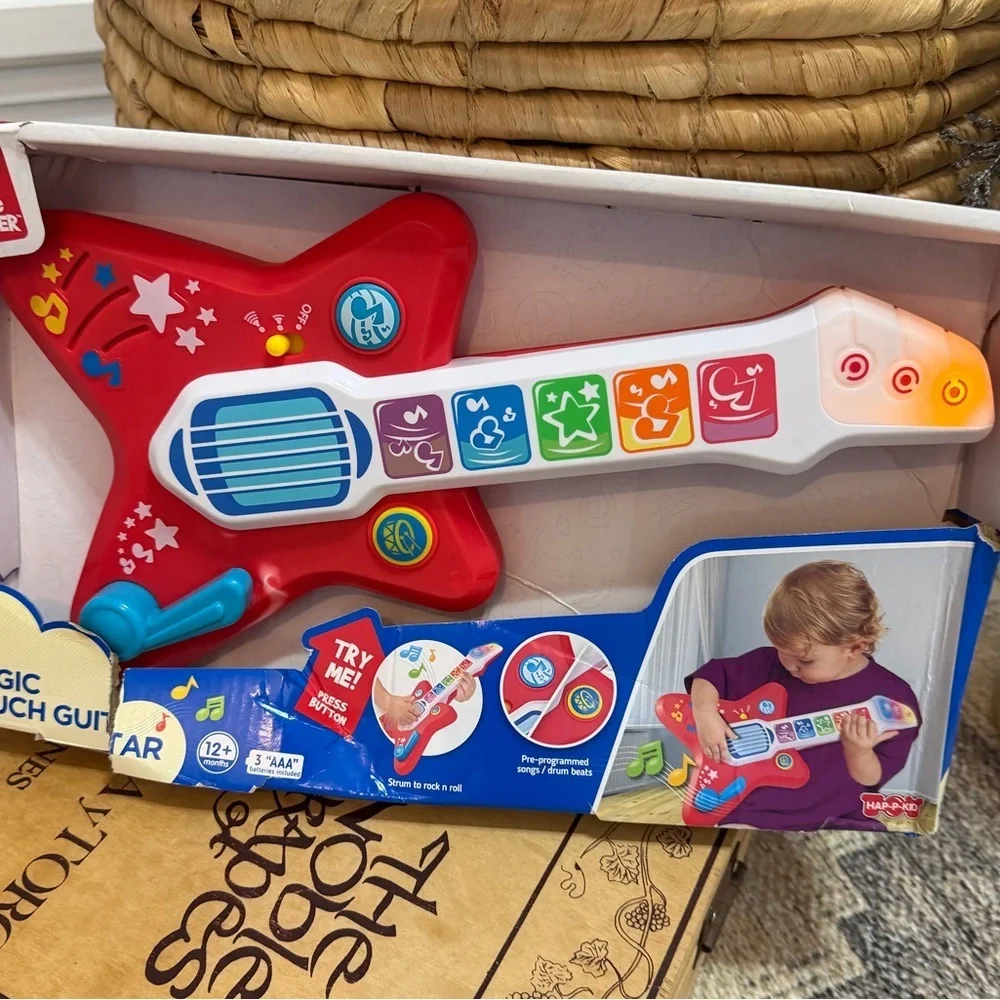 New Magic Touch Guitar, Infant Toddler Light Up Music Toy with Volume Control